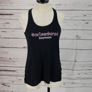 Bella Outnumbered Boy Mom Black small Tank‎ top